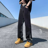 Threebooy Korean Fashion Black Baggy Flared Jeans Y2K Pants Men Clothing Straight New Casual Women Long Trousers Pantaloni Uomo